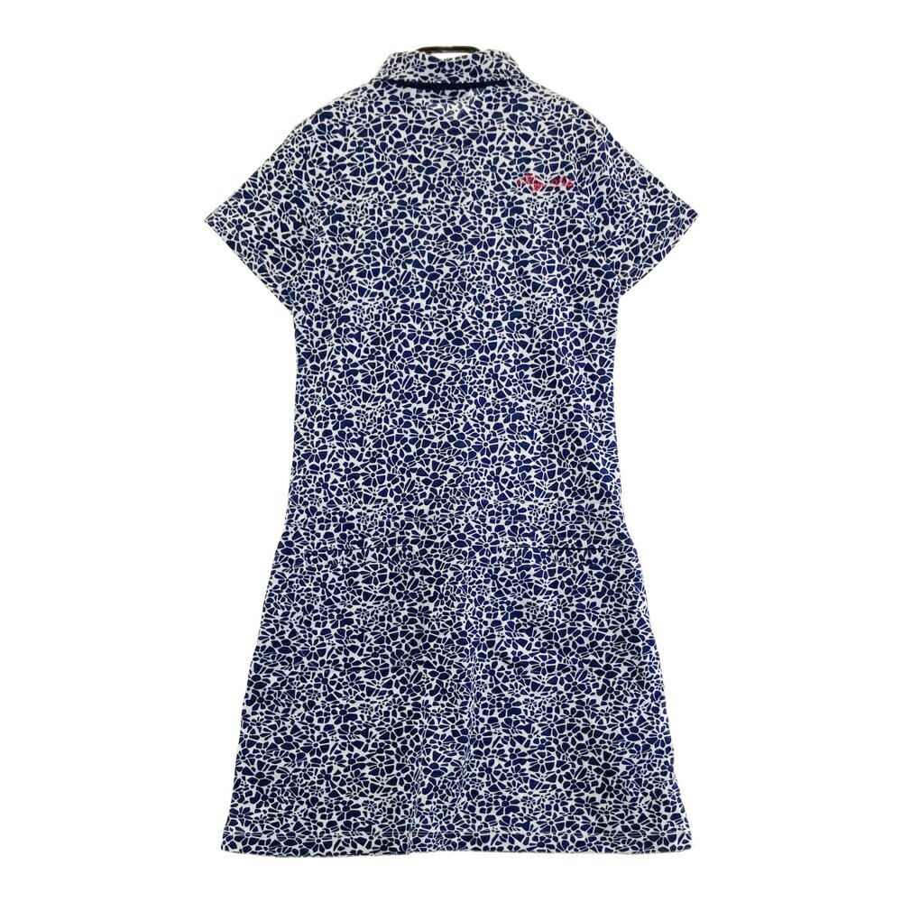 KAPPA GOLF カッパゴルフ 半袖ワンピース 総柄 ネイビー系 M 【中古】ゴルフウェア レディース