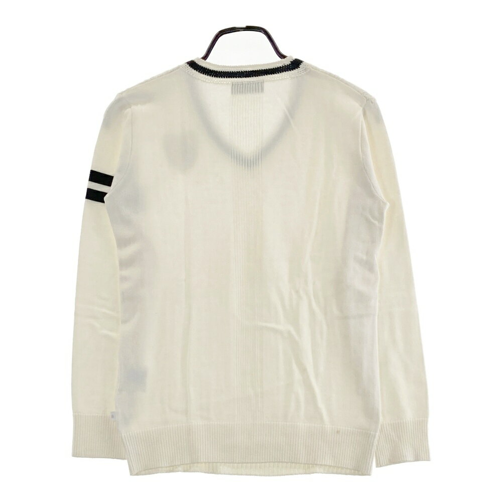MUNSING WEAR マンシングウェア C-SWA Vネック ニットセーター ホワイト系 M 【中古】ゴルフウェア レディース