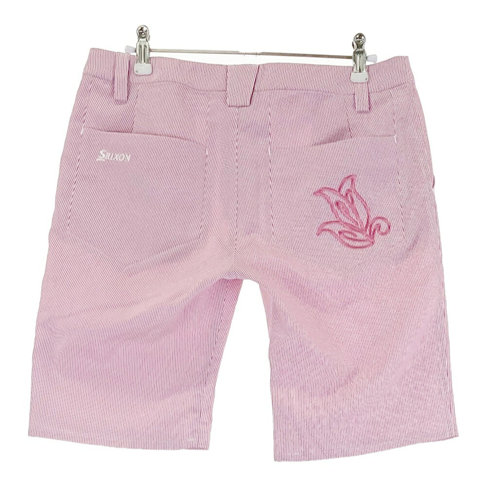 SRIXON スリクソン ショートパンツ ストライプ柄 ピンク系 L 【中古】ゴルフウェア レディース