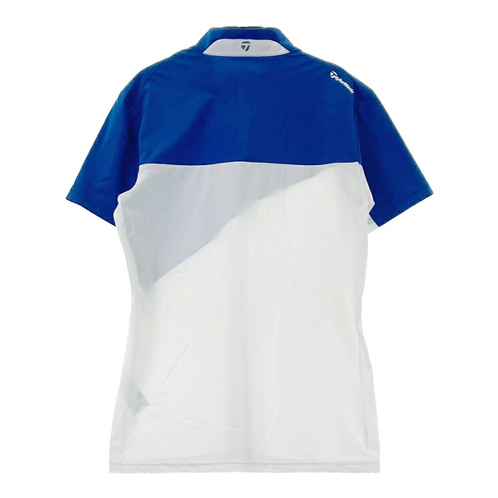 TAYLOR MADE テーラーメイド ハーフジップ 半袖Tシャツ ブルー系 O 【中古】ゴルフウェア レディース