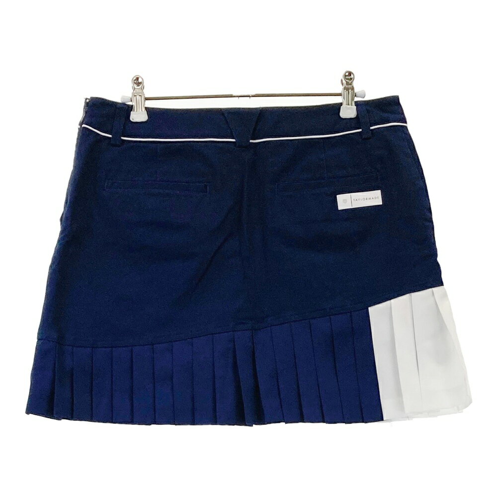 TAYLOR MADE テーラーメイド インナー付スカート 裾プリーツ ネイビー系 O 【中古】ゴルフウェア レディース