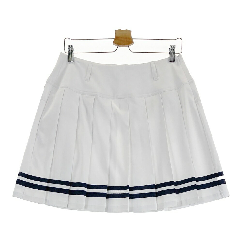 TOMMY HILFIGER GOLF トミー ヒルフィガーゴルフ ストレッチ プリーツスカート ホワイト系 LL 【中古】..
