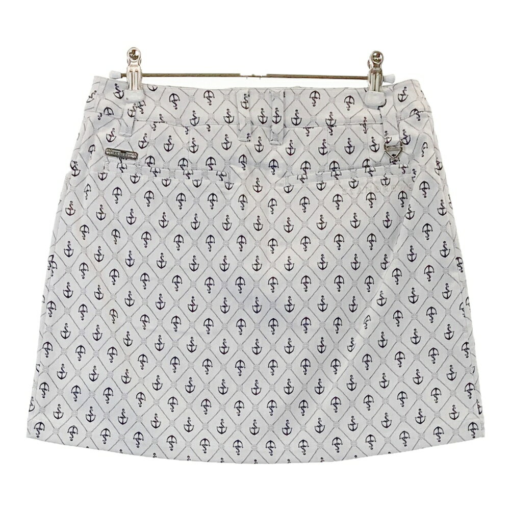 ST ANDREWS セントアンドリュース 2024年モデル スカート 総柄 ホワイト系 S 【中古】ゴルフウェア レディース