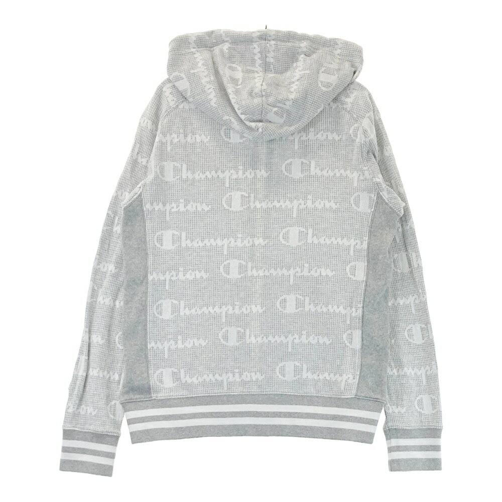 CHAMPION GOLF チャンピオンゴルフ 長袖ジップパーカー ロゴ柄 グレー系 MEDIUM 【中古】ゴルフウェア レディース