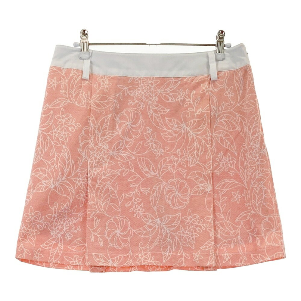 CALLAWAY キャロウェイ インナー付 スカート 総柄 オレンジ系 M 【中古】ゴルフウェア レディース
