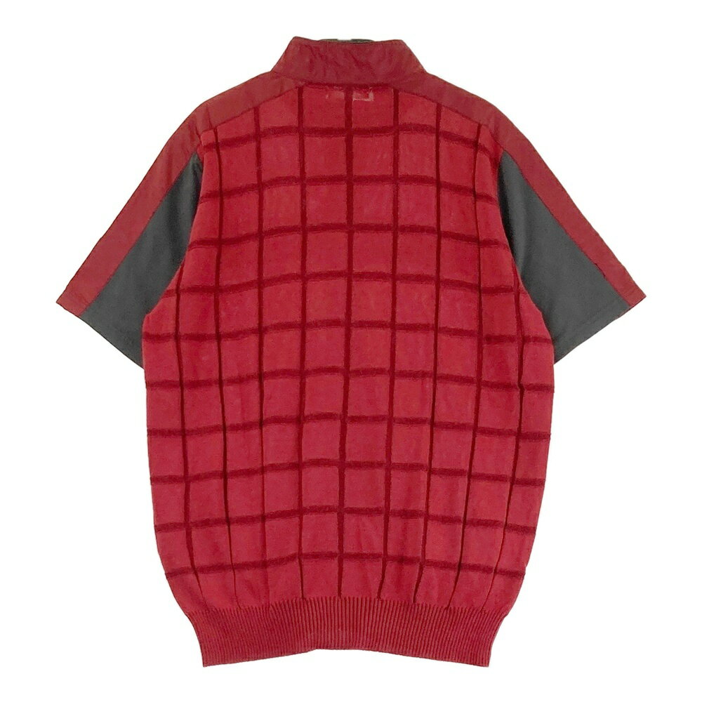 LANVIN SPORT ランバン スポール 半袖ニットジャケット レッド系 40 【中古】ゴルフウェア レディース