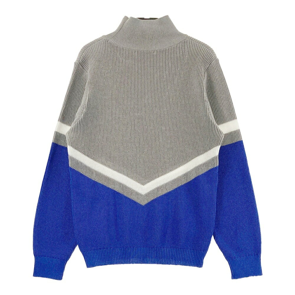 ROSASEN ロサーセン 048-13012 ハイネック ニットセーター ブルー系 L 【中古】ゴルフウェア レディース