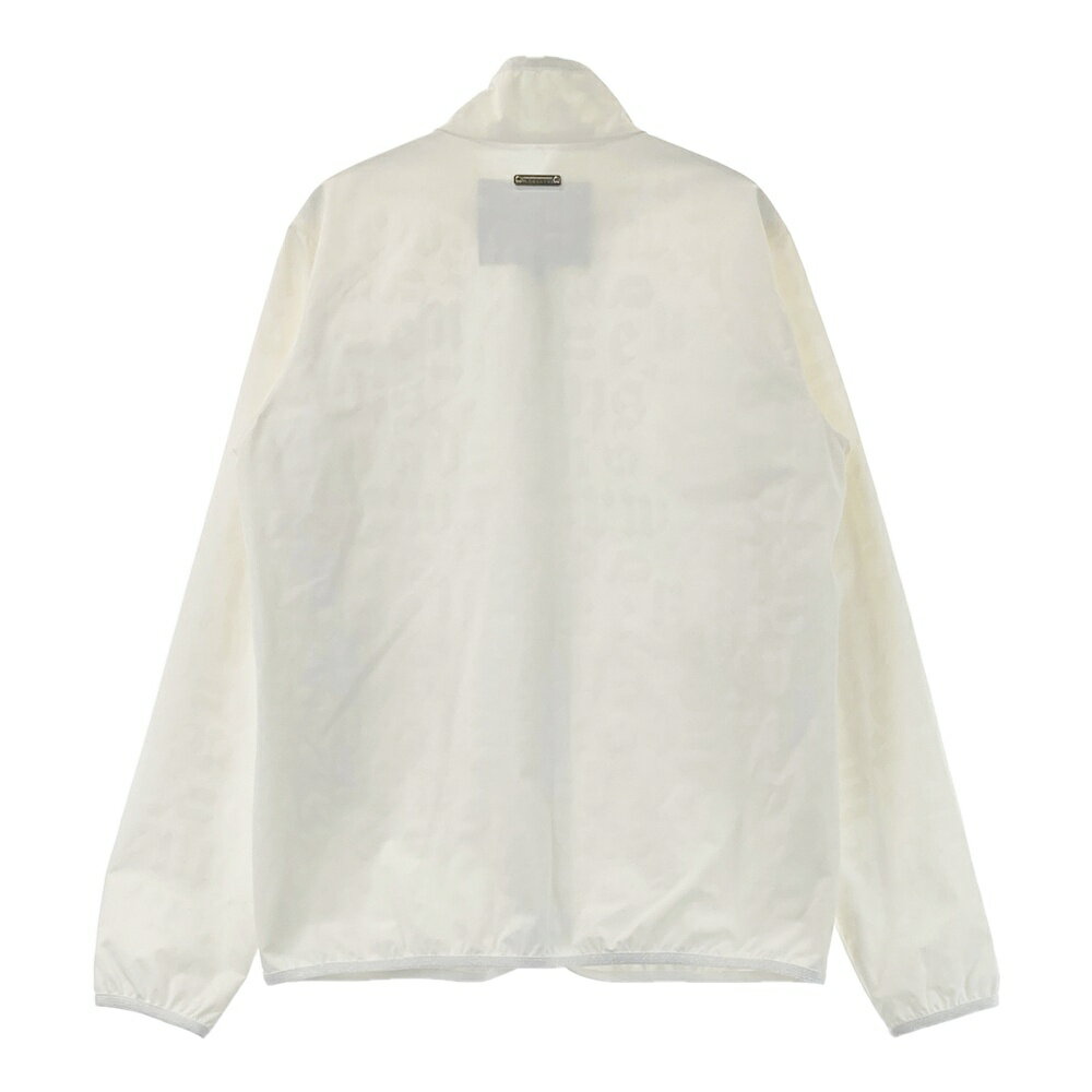 ST ANDREWS セントアンドリュース 裏地付 ナイロン ジップジャケット 総柄 ホワイト系 S 【中古】ゴルフウェア レディース