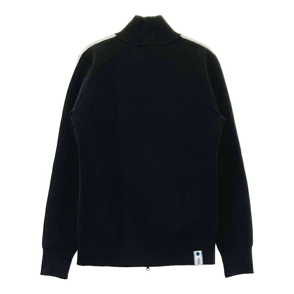 ADIDAS GOLF アディダスゴルフ DJ2057 ; ニット ジップジャケット スリーストライプ ブラック系 M 【中古】ゴルフウェア レディース