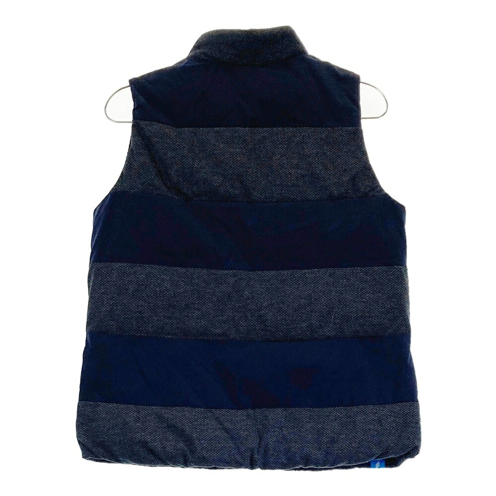 ADIDAS GOLF アディダスゴルフ 中綿 ジップベスト ボーダー 総柄 ネイビー系 M 【中古】ゴルフウェア レディース