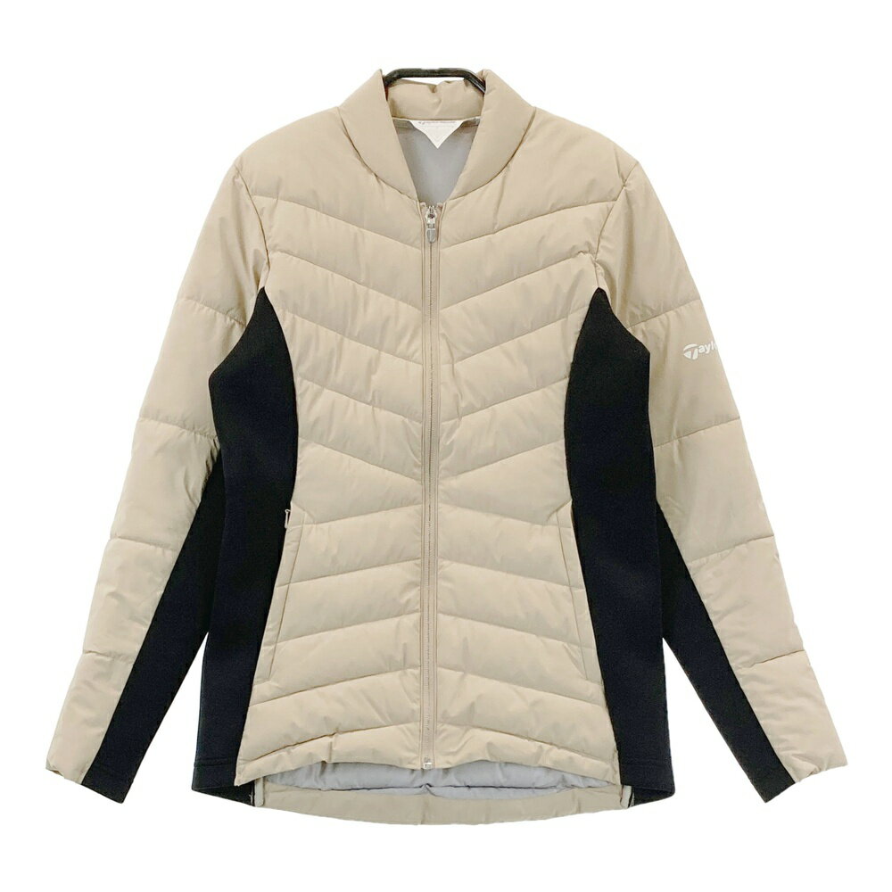 TAYLOR MADE テーラーメイド 中綿 キルティングジャケット ベージュ系 S 【中古】ゴルフウェア レディース