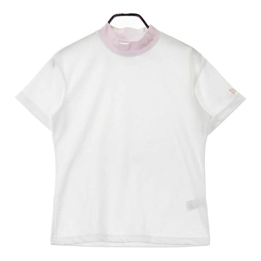 NEW ERA ニューエラ ハイネック半袖Tシャツ ホワイト系 MEDIUM 【中古】ゴルフウェア レディース