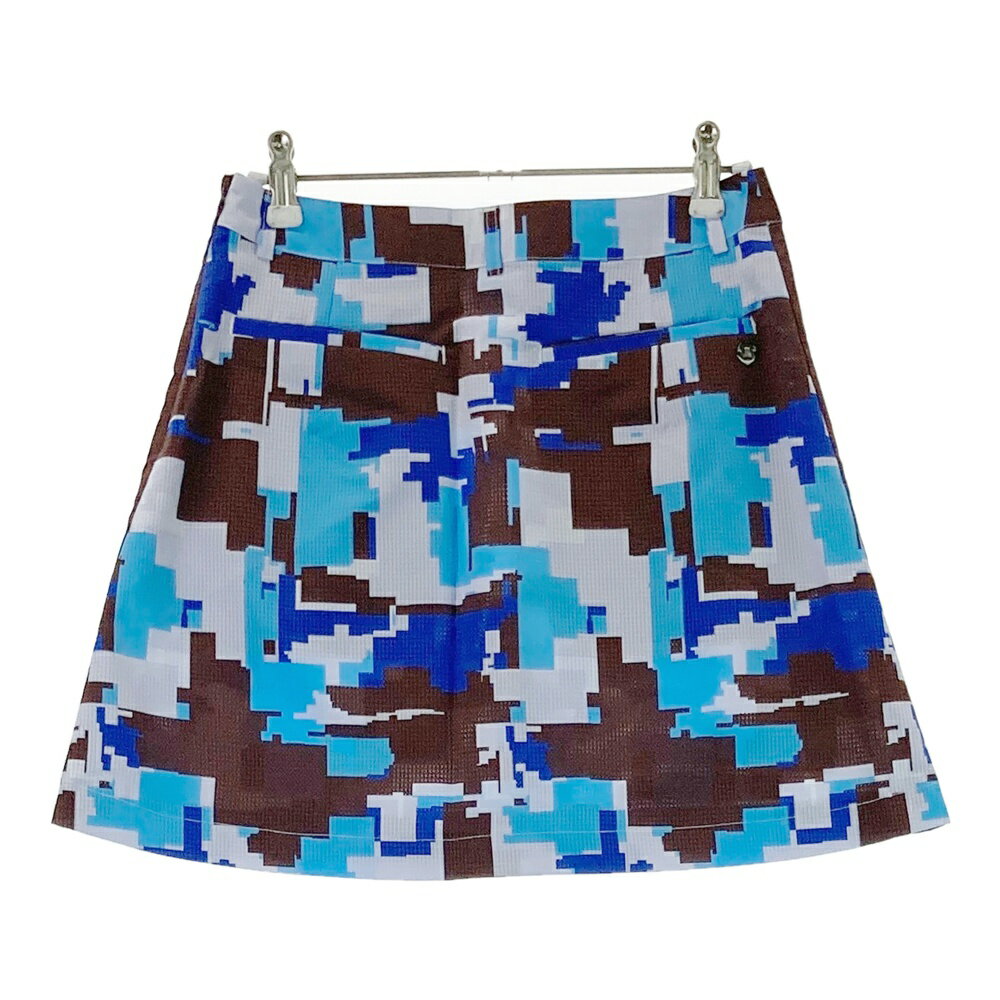 LANVIN SPORT ランバン スポール スカート 総柄 ブルー系 36 【中古】ゴルフウェア レディース