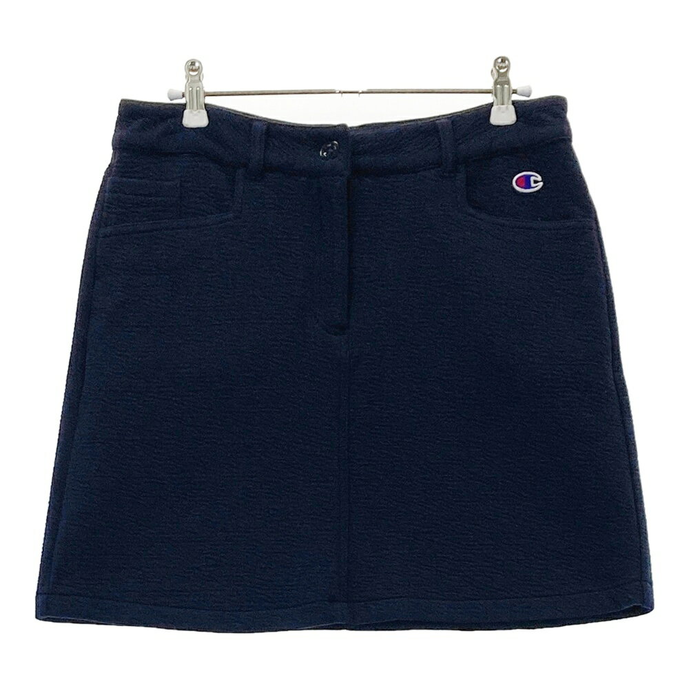 CHAMPION GOLF チャンピオンゴルフ ストレッチスカート ネイビー系 LARGE 【中古】ゴルフウェア レディ..