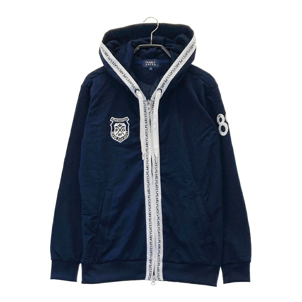 PEARLY GATES パーリーゲイツ ジップパーカー ネイビー系 1 【中古】ゴルフウェア レディース