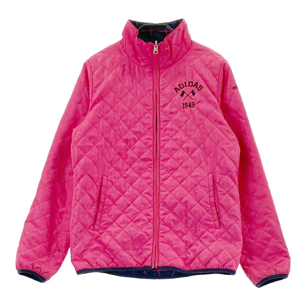 ADIDAS GOLF アディダスゴルフ AF8636 リバーシブル 中綿ジャケット ピンク系 L 【中古】ゴルフウェア レディース