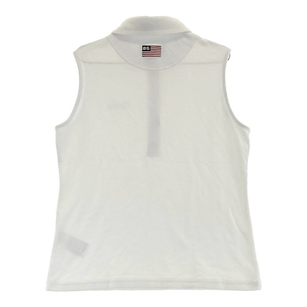 BRIEFING GOLF ブリーフィング 2024年モデル ノースリーブポロシャツ パイル地 ホワイト系 S 【中古】ゴルフウェア レディース