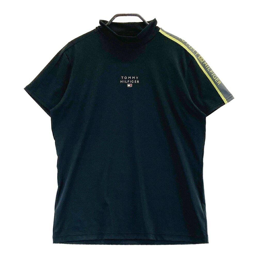 TOMMY HILFIGER GOLF トミー ヒルフィガーゴルフ ハイネック 半袖Tシャツ カーキ系 LL 【中古】ゴルフウェア レディース