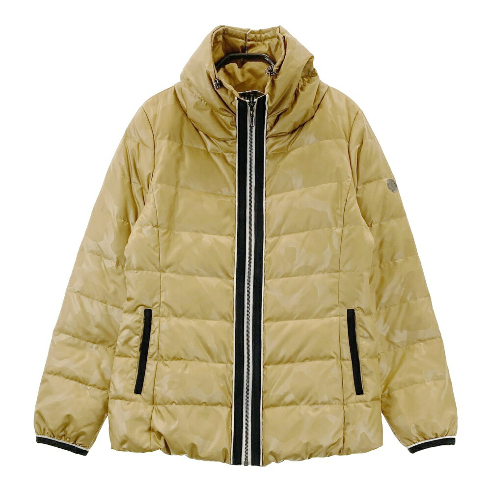 LANVIN SPORT ランバン スポール ダウンジャケット 総柄 ベージュ系 38 【中古】ゴルフウェア レディース