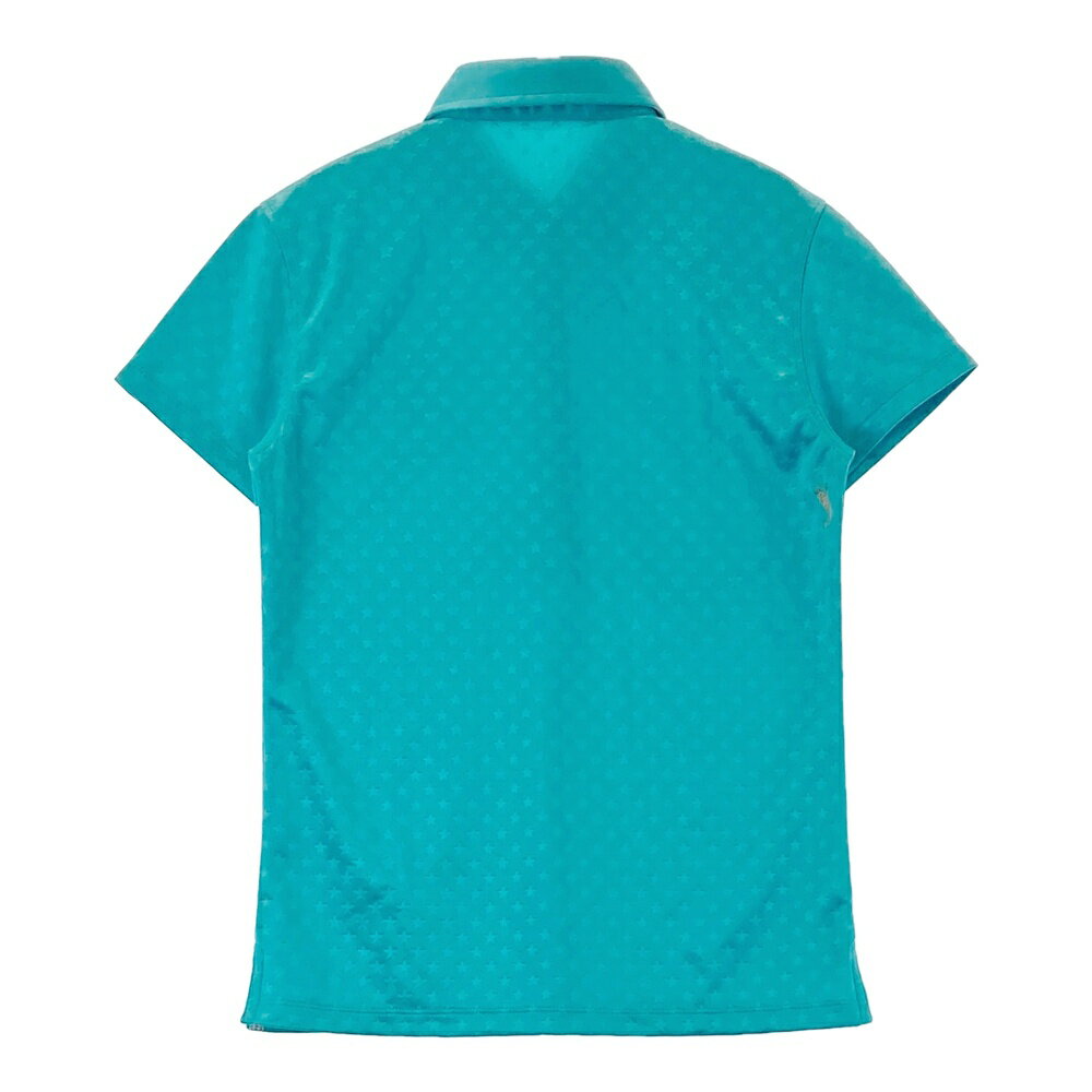 MARK&LONA マークアンドロナ 半袖ポロシャツ 星 総柄 ブルー系 S 【中古】ゴルフウェア レディース