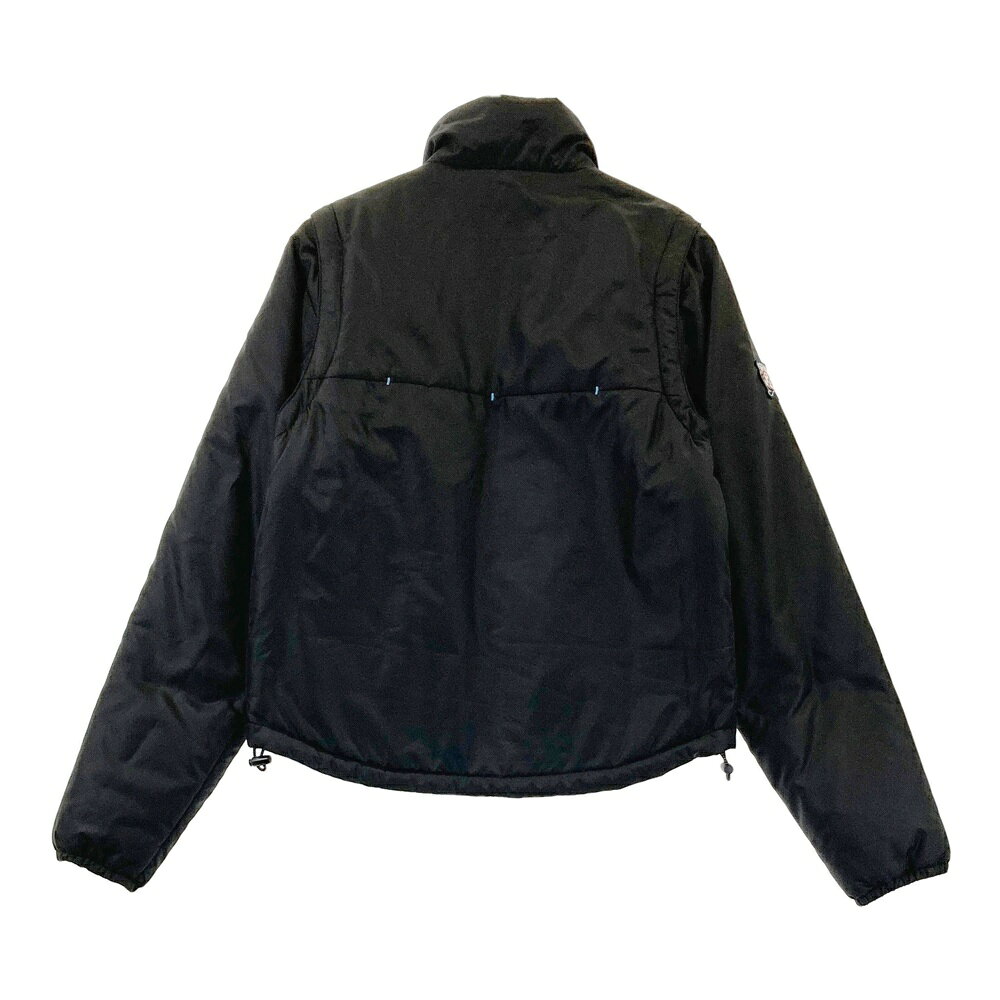 TOMMY HILFIGER GOLF トミー ヒルフィガーゴルフ 2WAY中綿ジップジャケット ブラック系 S 【中古】ゴルフウェア レディース