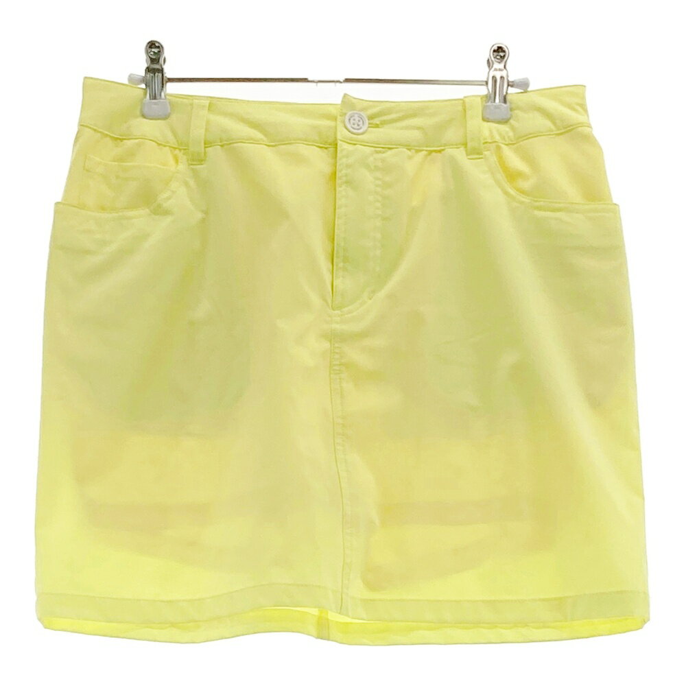VIVA HEART ビバハート インナー付スカート イエロー系 44 【中古】ゴルフウェア レディース
