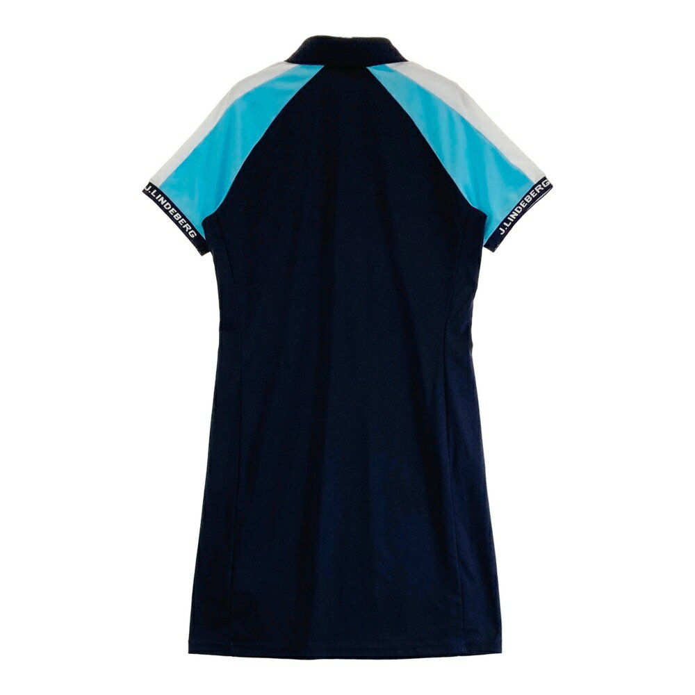 J.LINDEBERG ジェイリンドバーグ 半袖ワンピース ネイビー系 S 【中古】ゴルフウェア レディース