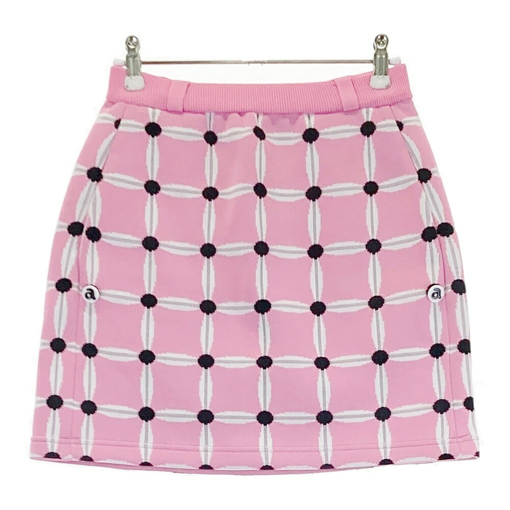 ARCHIVIO アルチビオ ニットスカート 総柄 ピンク系 36 【中古】ゴルフウェア レディース