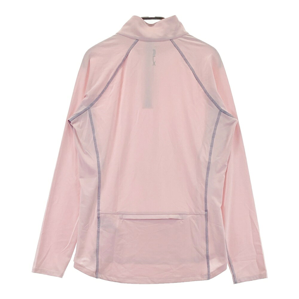 RLX ラルフローレン ハーフジップ長袖Tシャツ ピンク系 M 【中古】ゴルフウェア レディース