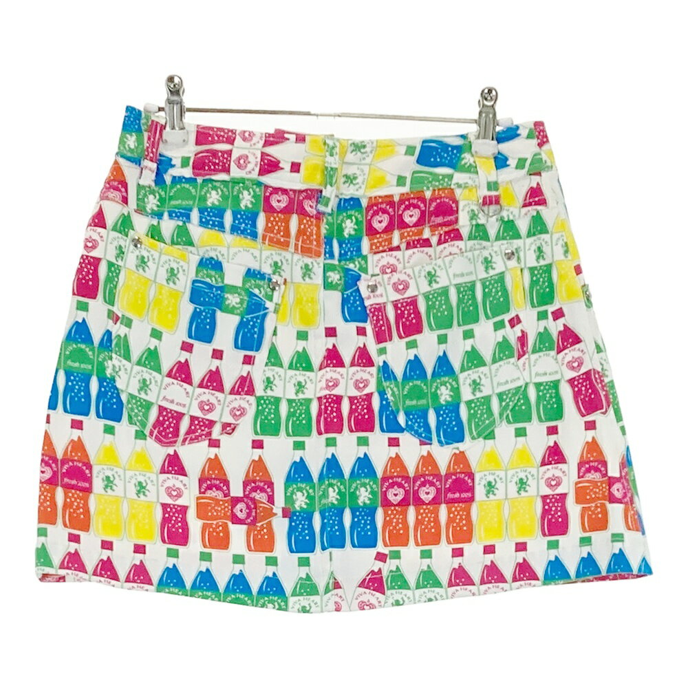 VIVA HEART ビバハート インナー付き スカート 総柄 ホワイト系 38 【中古】ゴルフウェア レディース