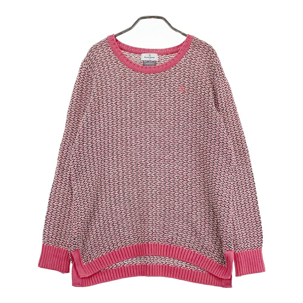 MUNSING WEAR マンシングウェア PRESTIGE ニットセーター ピンク系 LL 【中古】ゴルフウェア レディース