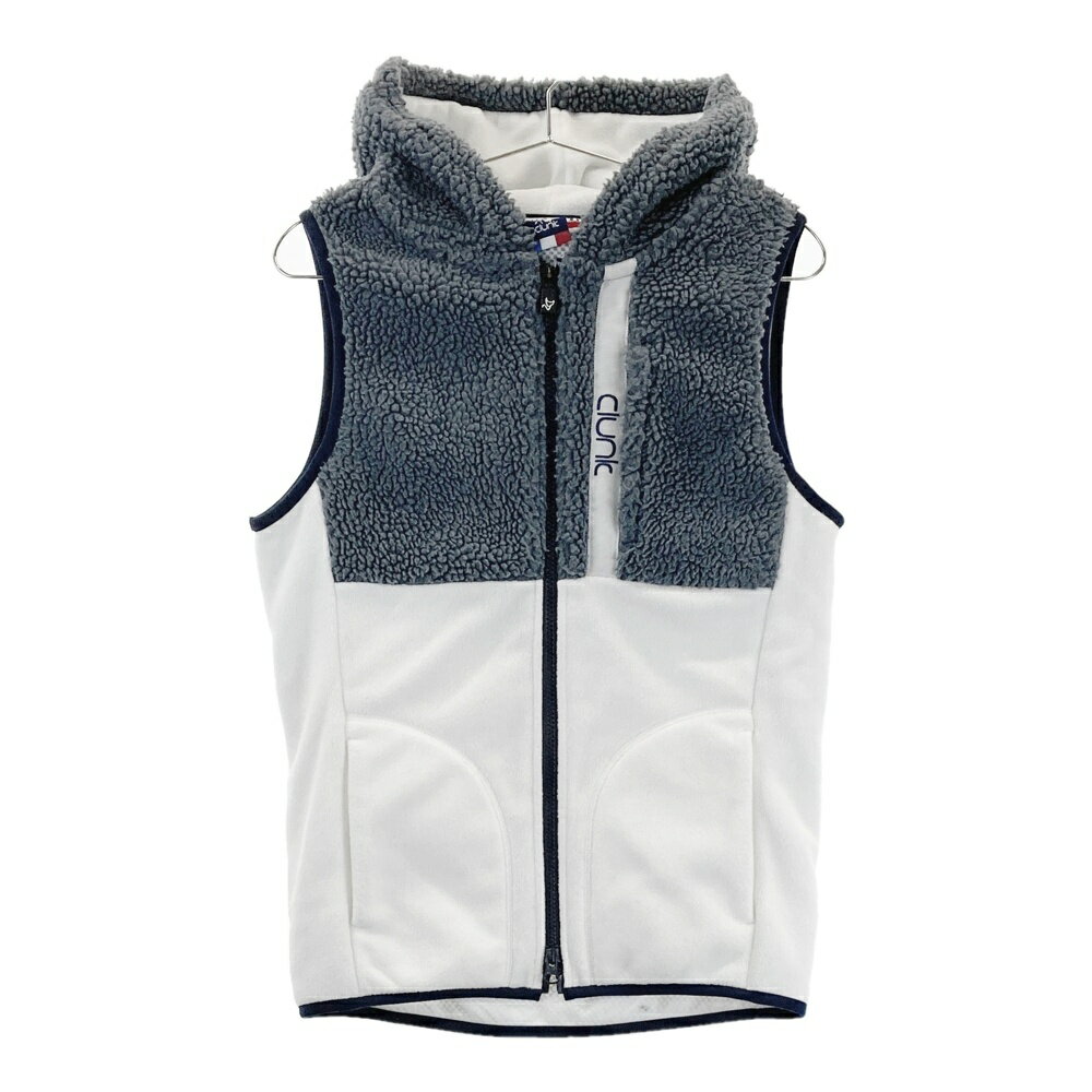 CLUNK クランク ボア ジップベスト グレー系 L 【中古】ゴルフウェア レディース