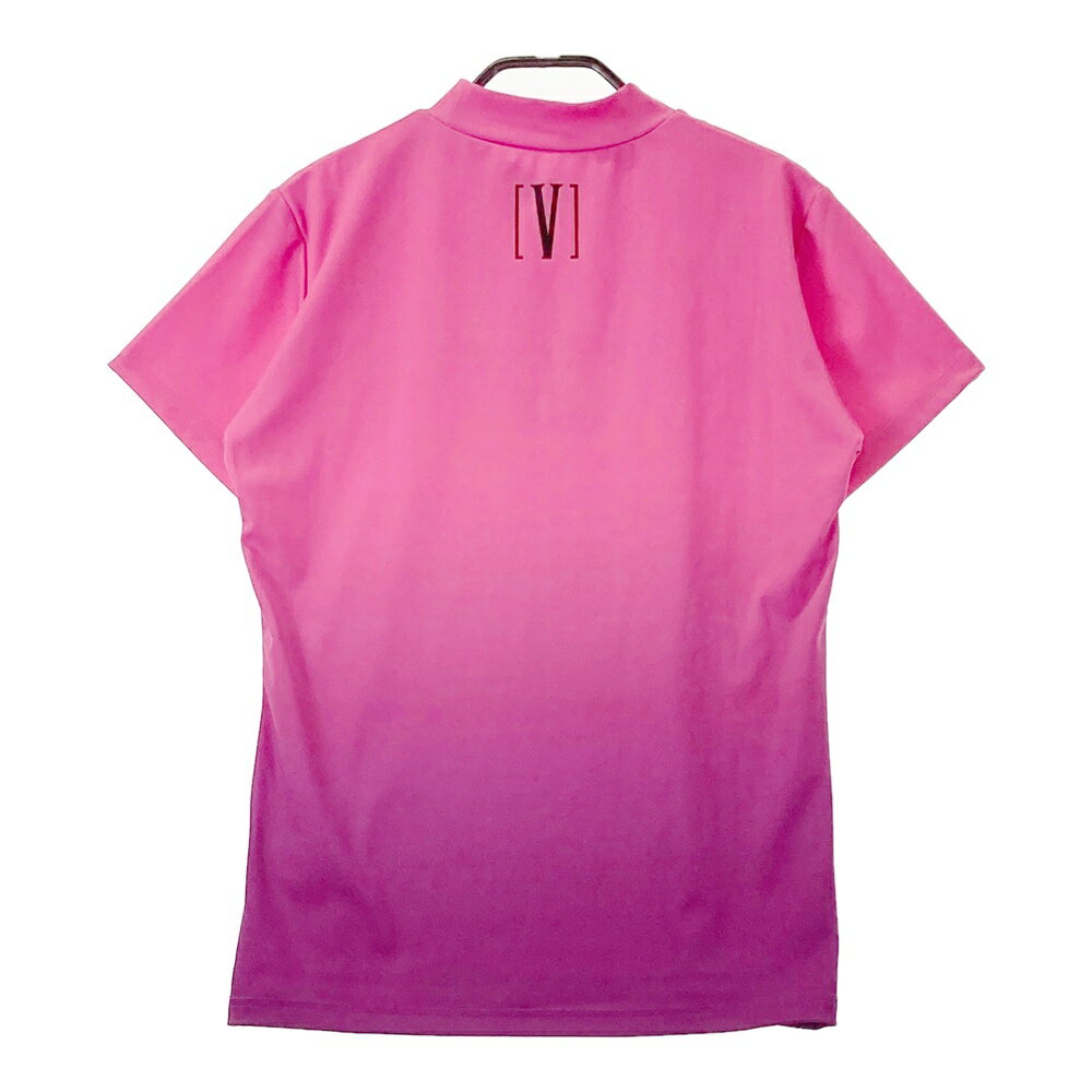 V12 ヴィトゥエルヴ 半袖モックネックTシャツ グラデーション ピンク系 2 【中古】ゴルフウェア レディース
