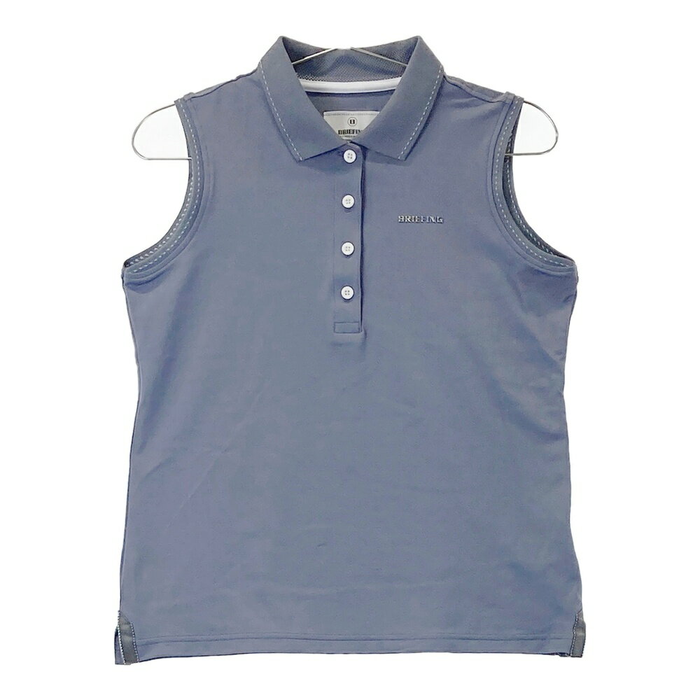 BRIEFING GOLF ブリーフィング ノースリーブポロシャツ ブルー系 S 【中古】ゴルフウェア レディース
