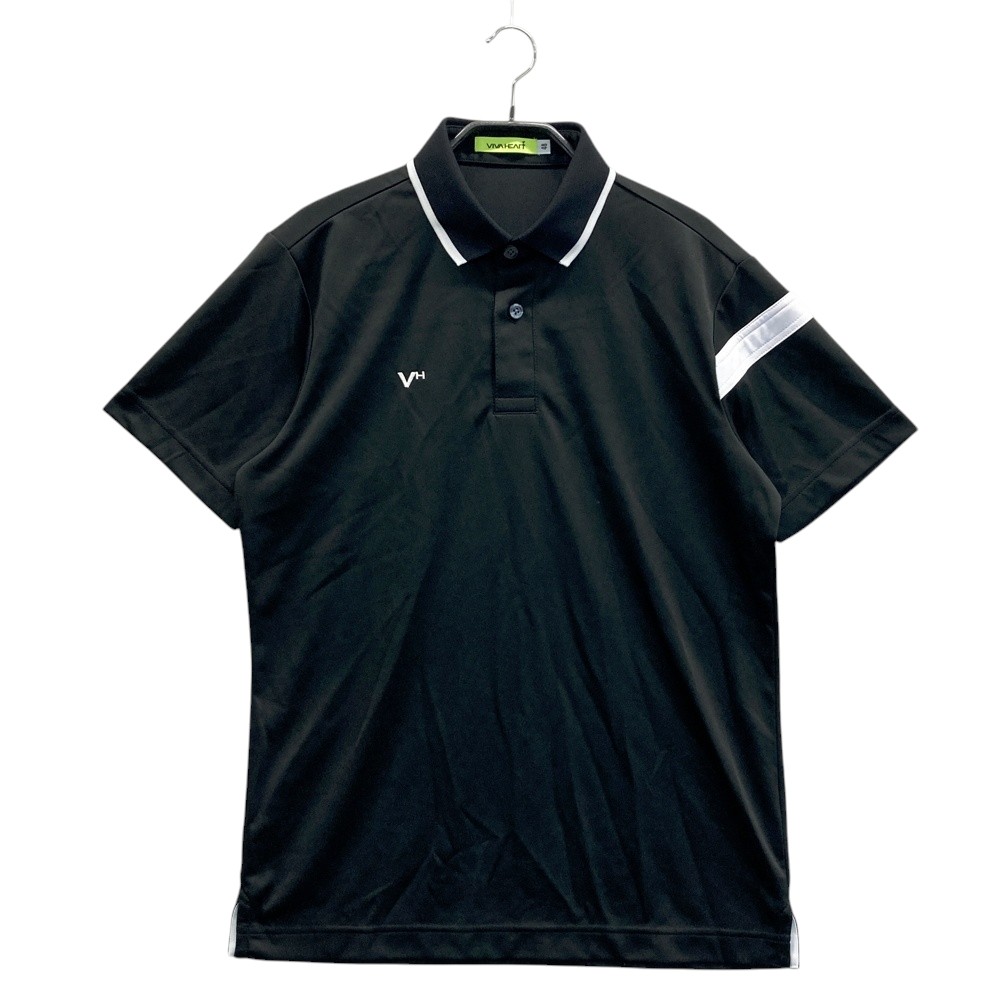 VIVA HEART ビバハート 011-28843 半袖ポロシャツ ブラック系 48 【中古】ゴルフウェア レディース