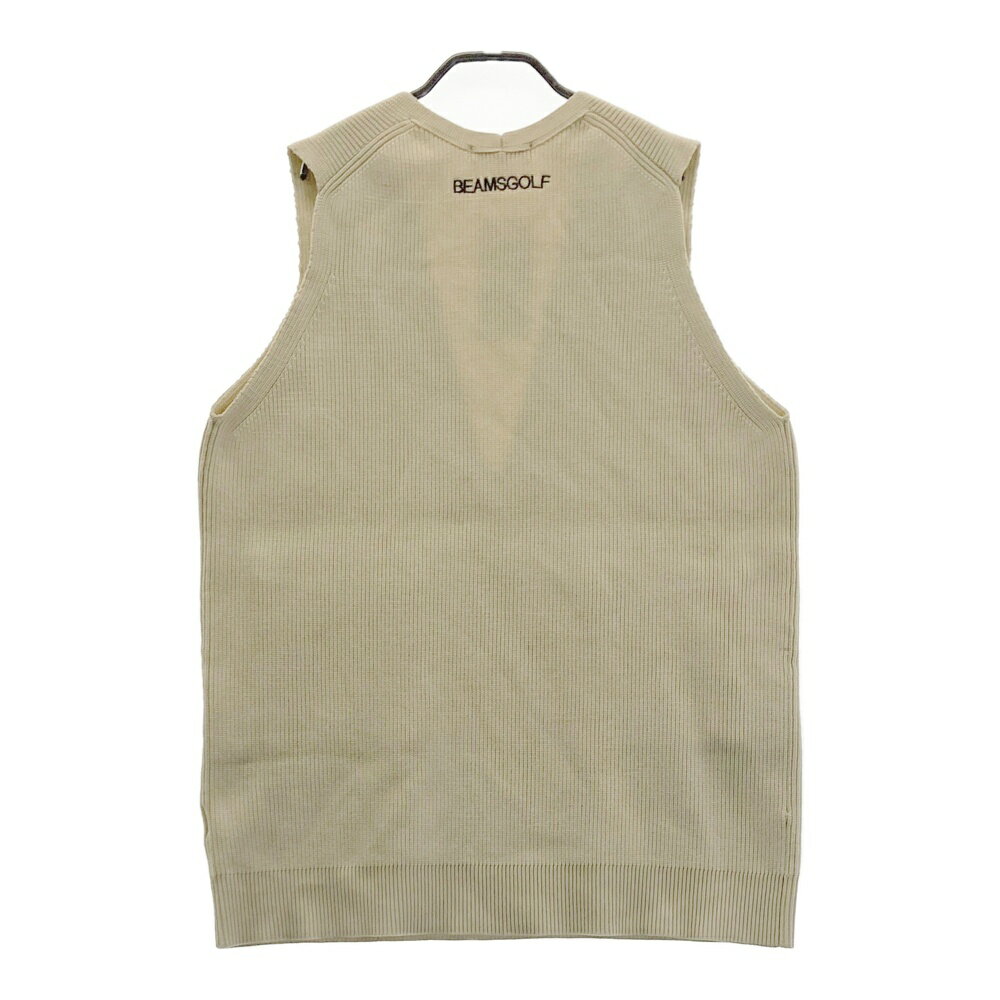 BEAMS GOLF ビームスゴルフ 2023年モデル ニットベスト ベージュ系 M 【中古】ゴルフウェア レディース