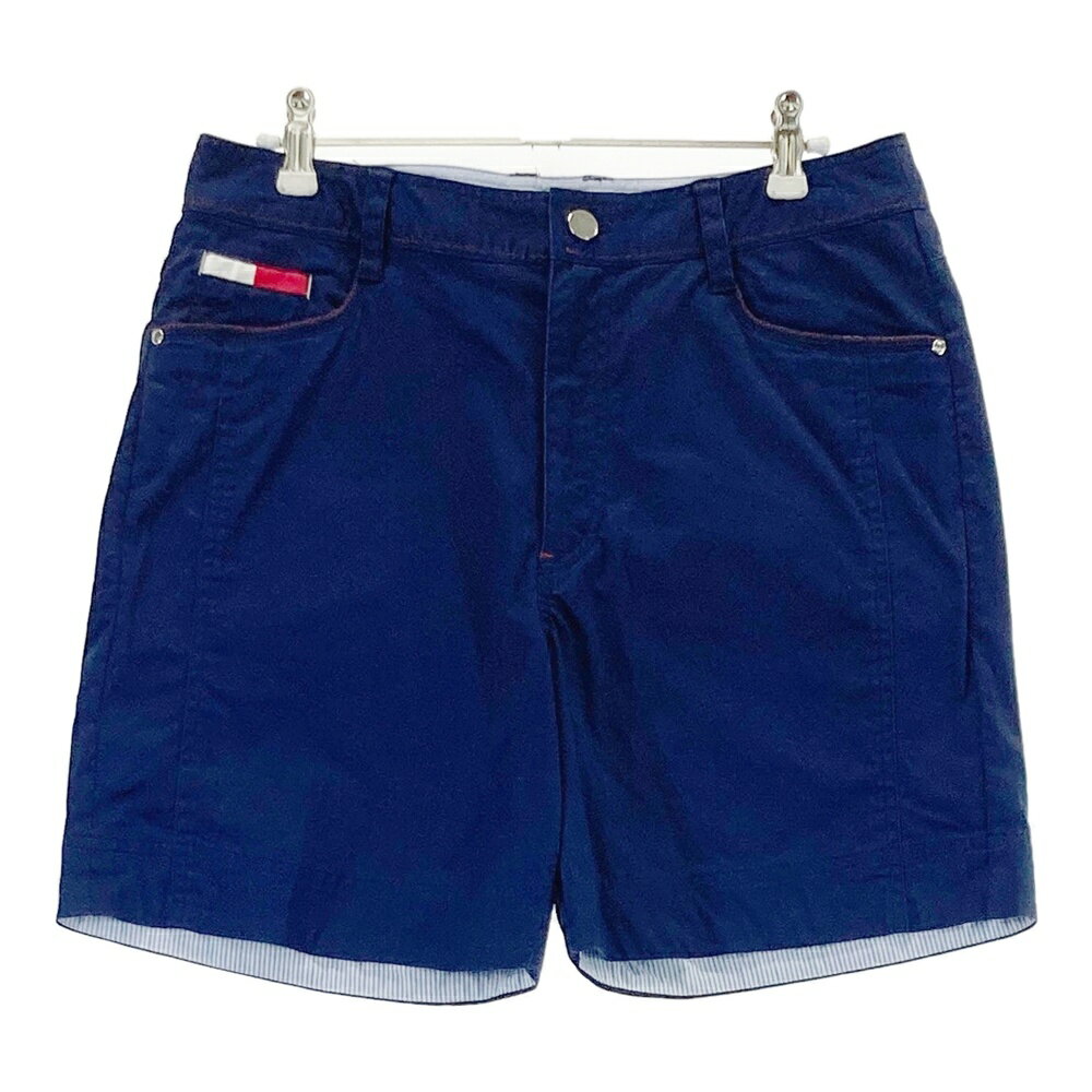 TOMMY HILFIGER GOLF トミー ヒルフィガーゴルフ ストレッチショートパンツ ネイビー系 L 【中古】ゴルフウェア レディース