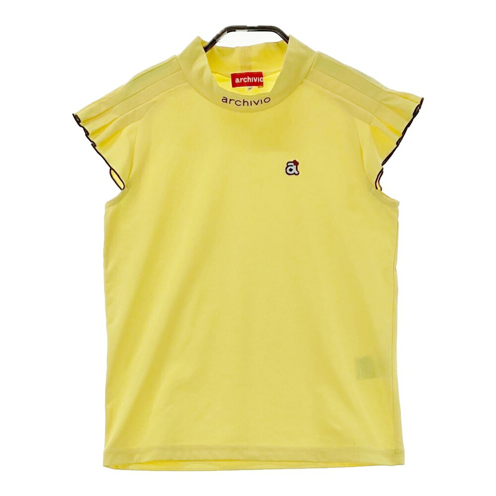 ARCHIVIO アルチビオ ハイネック　半袖Tシャツ イエロー系 36 【中古】ゴルフウェア レディース