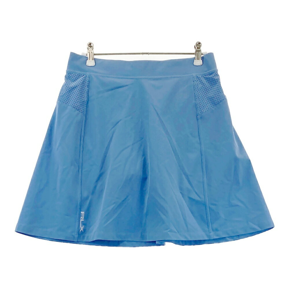 RLX ラルフローレン インナー付きストレッチ フレアスカート ブルー系 S 【中古】ゴルフウェア レディース