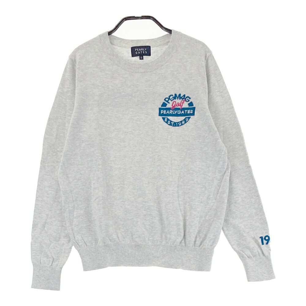 PEARLY GATES パーリーゲイツ ニットセーター グレー系 0 【中古】ゴルフウェア レディース