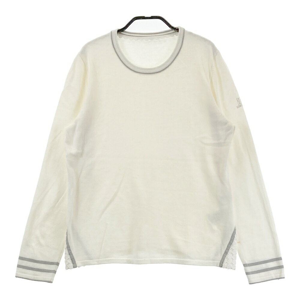 LANVIN SPORT ランバン スポール ニット セーター ホワイト系 40 【中古】ゴルフウェア レディース