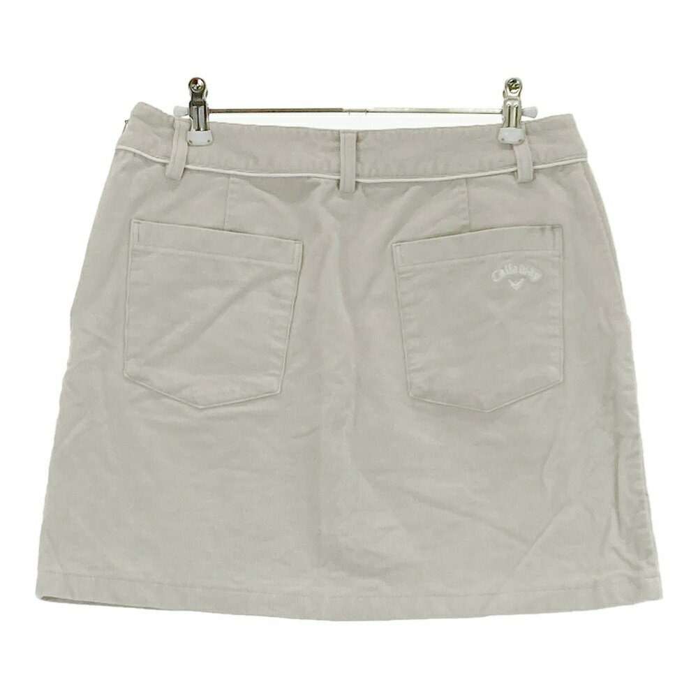 CALLAWAY キャロウェイ コーデュロイスカート ベージュ系 L 【中古】ゴルフウェア レディース