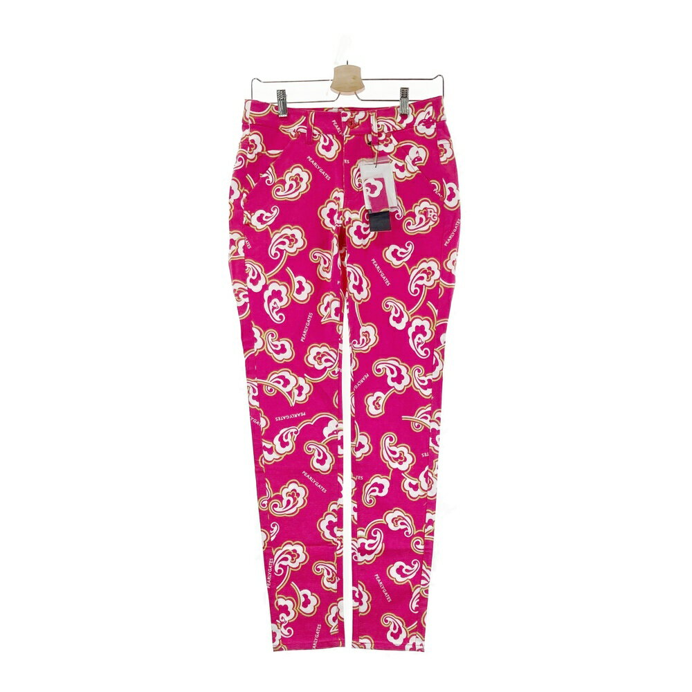 PEARLY GATES パーリーゲイツ 055-0131318 ストレッチパンツ 総柄 ピンク系 1 【中古】ゴルフウェア レ..