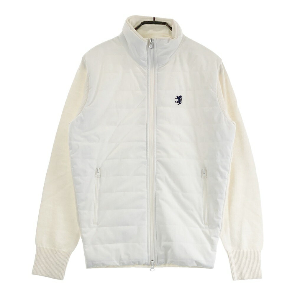 ADMIRAL アドミラル 中綿切替 長袖ニットジャケット ホワイト系 M 【中古】ゴルフウェア レディース
