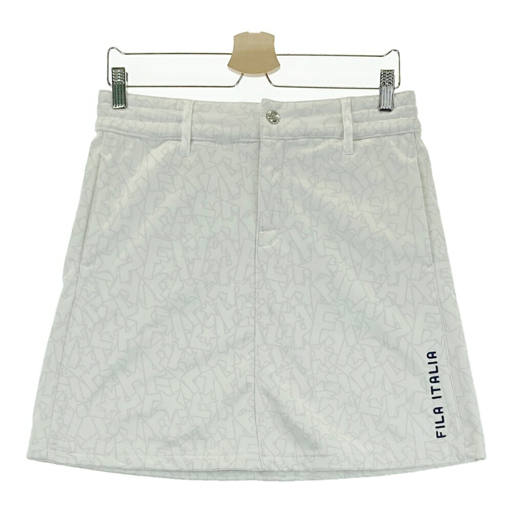 FILA GOLF フィラゴルフ ;KE4CL320D 792-320D 裏フリース スカート 総柄 ホワイト系 LL 【中古】ゴルフ..