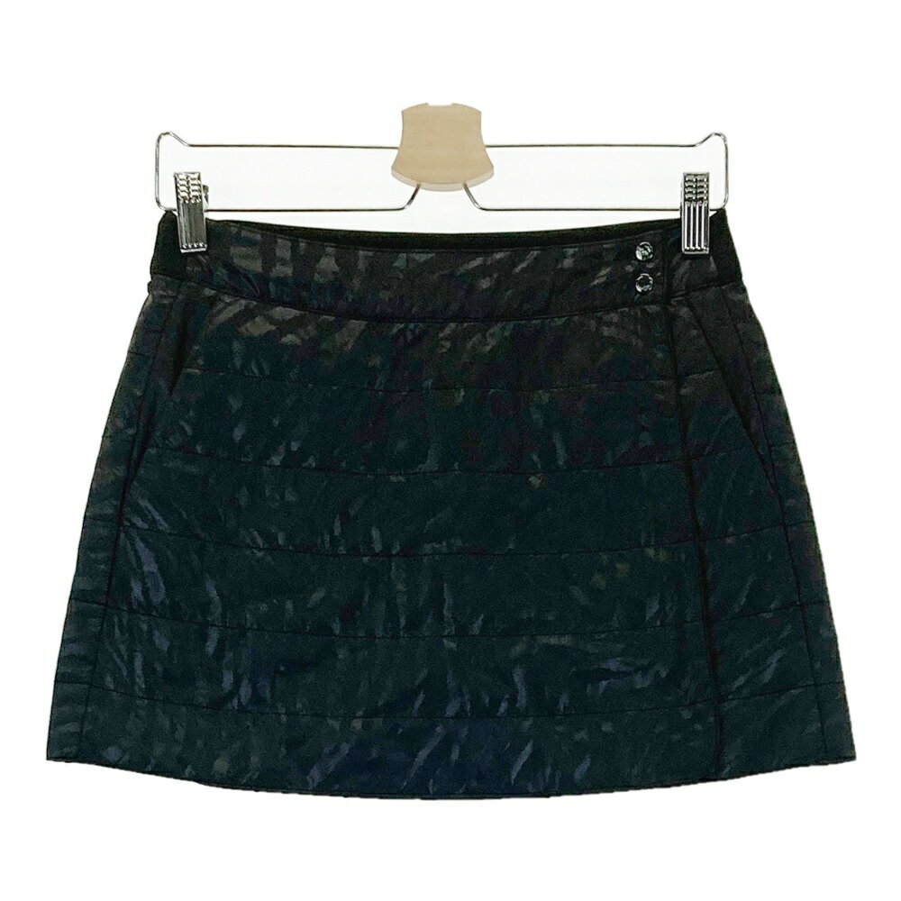 RLX ラルフローレン リバーシブル 中綿 ラップスカート 総柄 ブラック系 XS 【中古】ゴルフウェア レディース