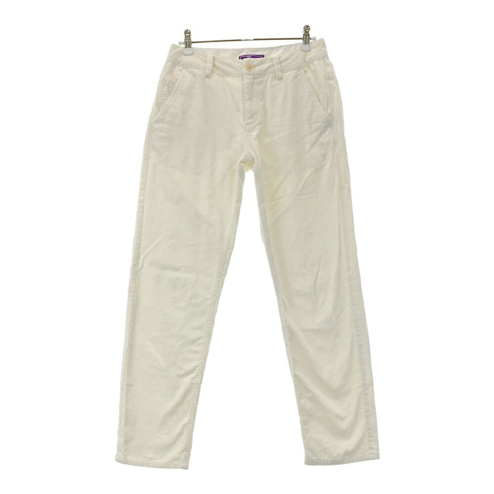 BEAMS GOLF ビームスゴルフ コーデュロイパンツ ホワイト系 S 【中古】ゴルフウェア レディース