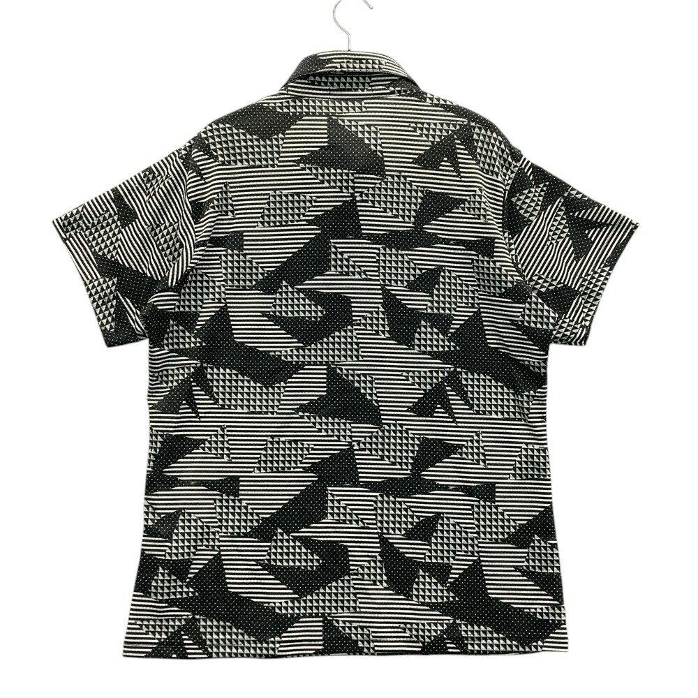 BRIDGESTONE GOLF ブリヂストンゴルフ TOUR B 半袖ポロシャツ 総柄 ブラック系 LL 【中古】ゴルフウェア レディース