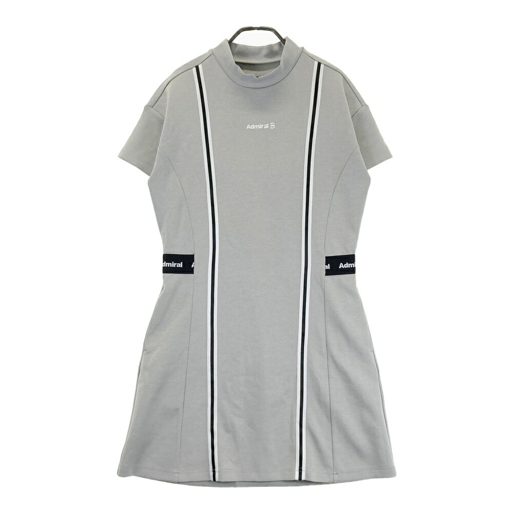 ADMIRAL アドミラル ハイネック 半袖ワンピース グレー系 M 【中古】ゴルフウェア レディース