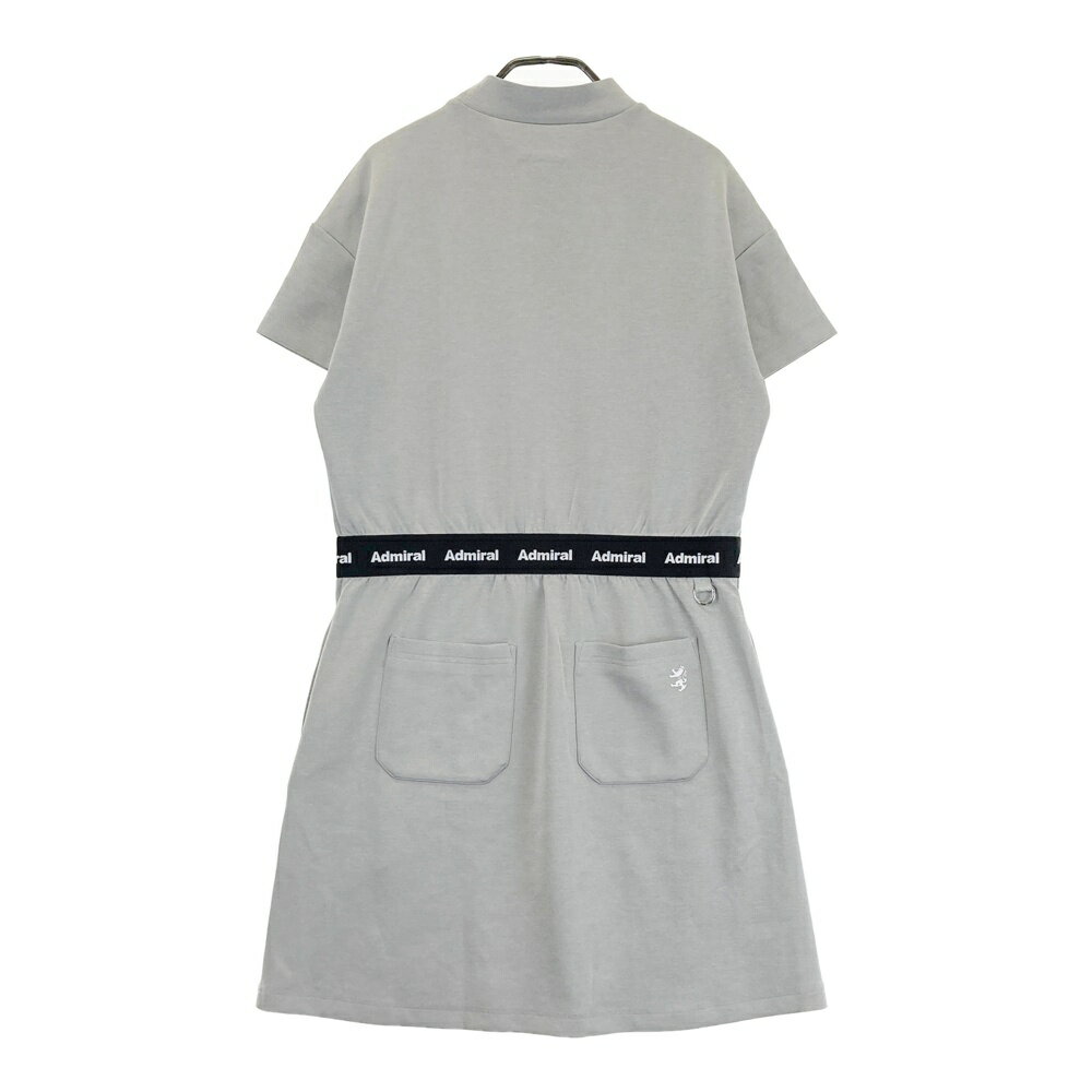 ADMIRAL アドミラル ハイネック 半袖ワンピース グレー系 M 【中古】ゴルフウェア レディース